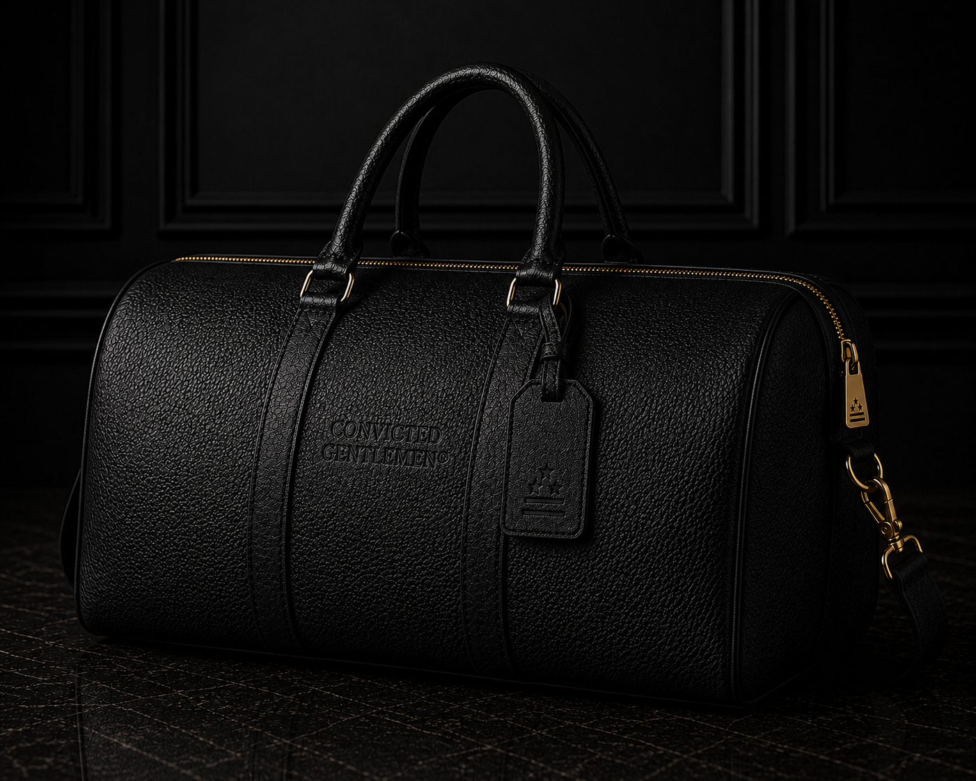 Weekender Bag — Black Leather